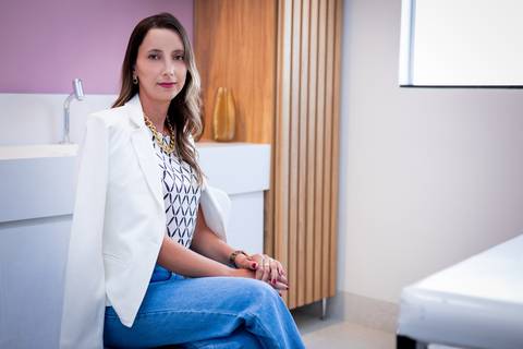 Ensaio corporativo realizado em clínica'