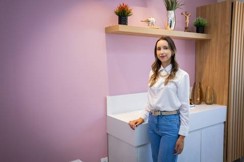 Ensaio corporativo realizado em clínica'