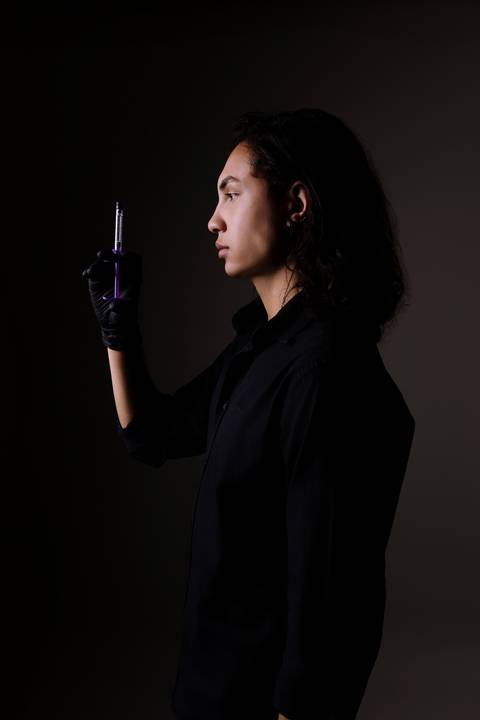 Fotos corporativas. Fotos de estúdio. Roupa preta. Dentista. botox. renata bridges.'