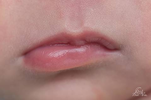 detalhe macro da boca lábios recem nascido newborn brasilia'