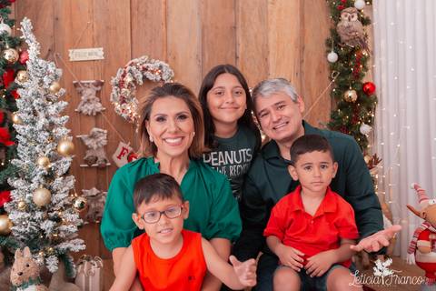 família no natal de madeira'