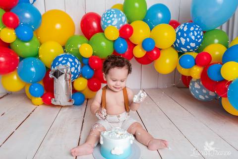 smash the cake colorido minimalista'