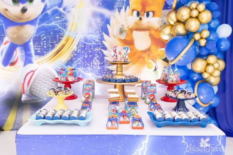 festa infantil 5 anos decoração brasilia df distrito federal book fotografo fotógrafa fotografa fotografia melhor leticia franco letícia lua nova art arte foto sonic azul'