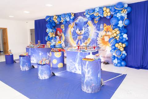 festa infantil 5 anos decoração brasilia df distrito federal book fotografo fotógrafa fotografa fotografia melhor leticia franco letícia lua nova art arte foto sonic azul'