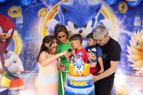 festa infantil 5 anos decoração brasilia df distrito federal book fotografo fotógrafa fotografa fotografia melhor leticia franco letícia lua nova art arte foto sonic azul'