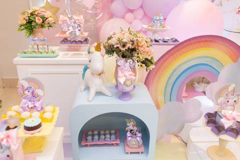 festa infantil 05 5 anos decoração de unicornio arco iris brasilia df distrito federal book fotografo fotógrafa fotografa fotografia melhor leticia franco letícia lua nova art arte foto'