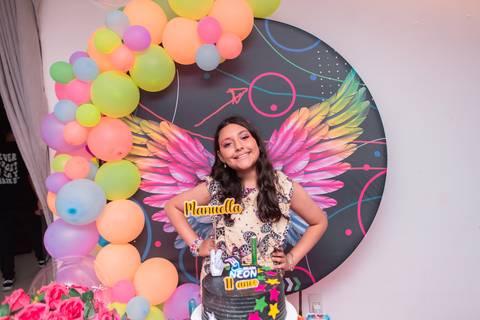 festa infantil 11 anos decoração brasilia df distrito federal book fotografo fotógrafa fotografa fotografia melhor leticia franco letícia adolescente balada baladinha neon'