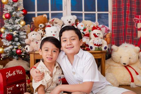 ensaio de natal bebê touca de papai noel brasilia df registrado pela fotógrafa letícia franco casa do papai noel sala arvore guirlanda roupa de papai noel
'