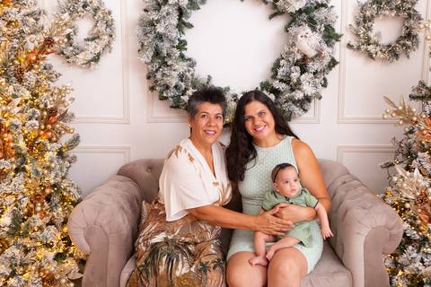 ensaio de natal bebê touca de papai noel brasilia df registrado pela fotógrafa letícia franco casa do papai noel sala arvore guirlanda roupa de papai noel

'