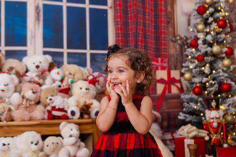 ensaio de natal bebê touca de papai noel brasilia df registrado pela fotógrafa letícia franco casa do papai noel sala arvore guirlanda roupa de papai noel

'