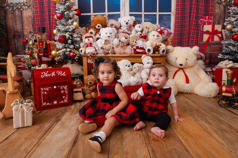 ensaio de natal bebê touca de papai noel brasilia df registrado pela fotógrafa letícia franco casa do papai noel sala arvore guirlanda roupa de papai noel

'