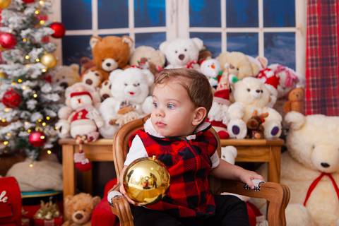 ensaio de natal bebê touca de papai noel brasilia df registrado pela fotógrafa letícia franco casa do papai noel sala arvore guirlanda roupa de papai noel

'