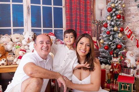 ensaio de natal bebê touca de papai noel brasilia df registrado pela fotógrafa letícia franco casa do papai noel sala arvore guirlanda roupa de papai noel
'