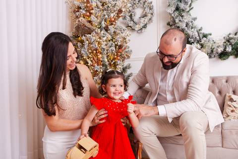 ensaio de natal bebê touca de papai noel brasilia df registrado pela fotógrafa letícia franco casa do papai noel sala arvore guirlanda roupa de papai noel
'