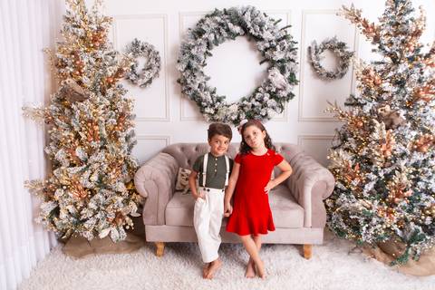 ensaio de natal bebê touca de papai noel brasilia df registrado pela fotógrafa letícia franco casa do papai noel sala arvore guirlanda roupa de papai noel
'