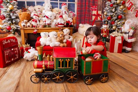 ensaio de natal bebê touca de papai noel brasilia df registrado pela fotógrafa letícia franco casa do papai noel sala arvore guirlanda roupa de papai noel
'