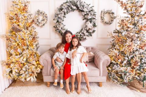 ensaio de natal bebê touca de papai noel brasilia df registrado pela fotógrafa letícia franco casa do papai noel sala arvore guirlanda roupa de papai noel
'