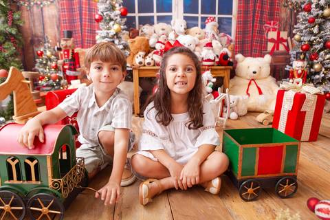 ensaio de natal bebê touca de papai noel brasilia df registrado pela fotógrafa letícia franco casa do papai noel sala arvore guirlanda roupa de papai noel
'