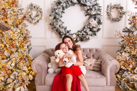 ensaio de natal bebê touca de papai noel brasilia df registrado pela fotógrafa letícia franco casa do papai noel sala arvore guirlanda roupa de papai noel
'