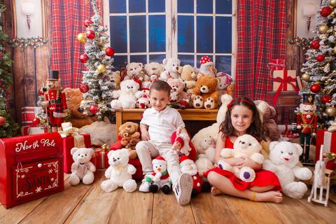 ensaio de natal bebê touca de papai noel brasilia df registrado pela fotógrafa letícia franco casa do papai noel sala arvore guirlanda roupa de papai noel
'