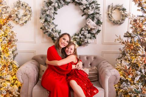 ensaio de natal bebê touca de papai noel brasilia df registrado pela fotógrafa letícia franco casa do papai noel sala arvore guirlanda roupa de papai noel
'