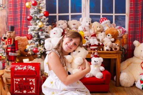 ensaio de natal bebê touca de papai noel brasilia df registrado pela fotógrafa letícia franco casa do papai noel sala arvore guirlanda roupa de papai noel
'