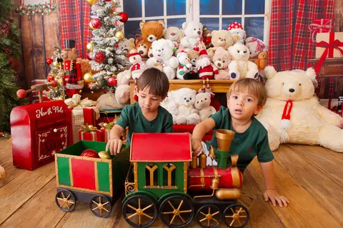 ensaio de natal bebê touca de papai noel brasilia df registrado pela fotógrafa letícia franco casa do papai noel sala arvore guirlanda roupa de papai noel
'