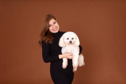 ensaio pet em brasília leticia franco fotografia mia gata gato foto do rosto poodle'