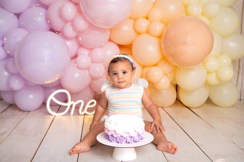 baby bebe brasília brasilia df distrito federal book fotografo fotógrafa fotografa acompanhamento fotografia 12 meses trimestral 1 ano melhor leticia franco letícia smash the cake ensaio com bolo esmagando splash candy colors'