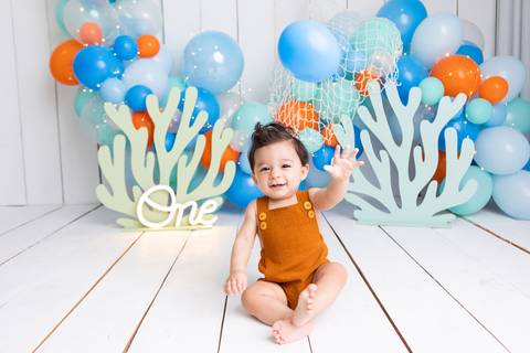 acompanhamento fotografia 12 meses trimestral 1 ano melhor leticia franco letícia smash the cake ensaio com bolo esmagando splash mundo bita fundo do mar'