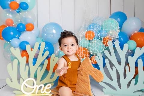 acompanhamento fotografia 12 meses trimestral 1 ano melhor leticia franco letícia smash the cake ensaio com bolo esmagando splash mundo bita fundo do mar'