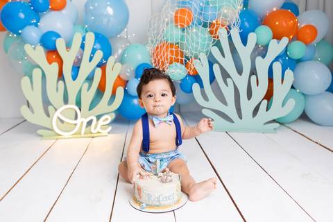 acompanhamento fotografia 12 meses trimestral 1 ano melhor leticia franco letícia smash the cake ensaio com bolo esmagando splash mundo bita fundo do mar'