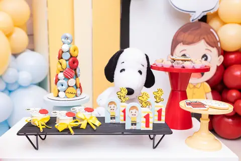 festa infantil 01 ano decoração brasilia df distrito federal book fotografo fotógrafa fotografa fotografia melhor leticia franco letícia snoopy charlie brown '