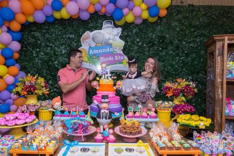 parabens 1 ano mundo bita 1 ano decoração brasilia'