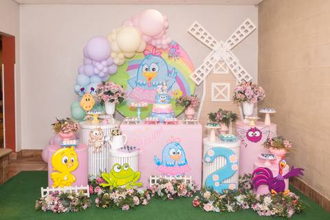 festa infantil 02 anos decoração brasilia df distrito federal book fotografo fotógrafa fotografa fotografia melhor leticia franco letícia galinha pintadinha menina'