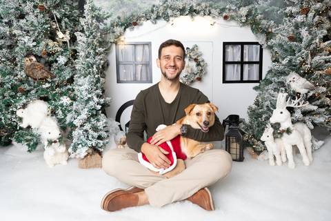 ensaio de natal bebê touca de papai noel brasilia df registrado pela fotógrafa letícia franco papai noel arvore guirlanda pijama carter's carters  trailer neve
'