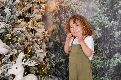 ensaio de natal bebê touca de papai noel brasilia df registrado pela fotógrafa letícia franco papai noel arvore guirlanda pijama carter's carters  trailer neve
'