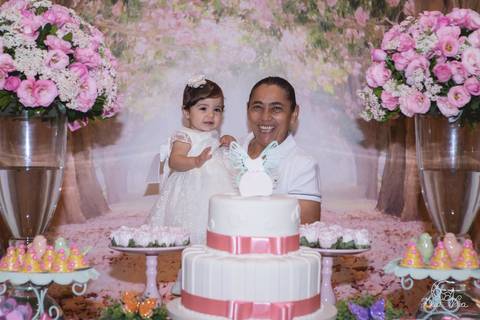 babá do bebe giovanna sorrindo mesa do bolo jardim das fadas'