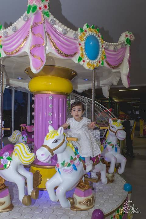 giovanna bebe no carrossel aniversariante jardim das fadas'