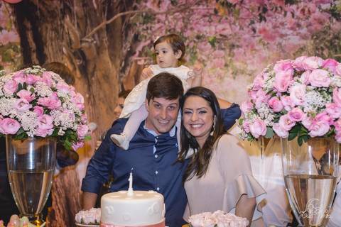 papai mamae e bebe aniversariante festa infantil jardim das fadas'