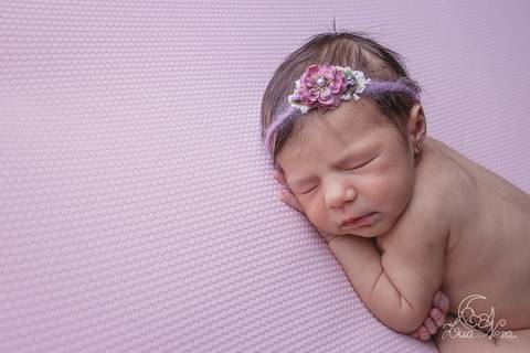 ensaio newborn brasilia recem nascido gabriela df distrito federal bebe baby womb taco rosa lilas branco perfil lateral pose'