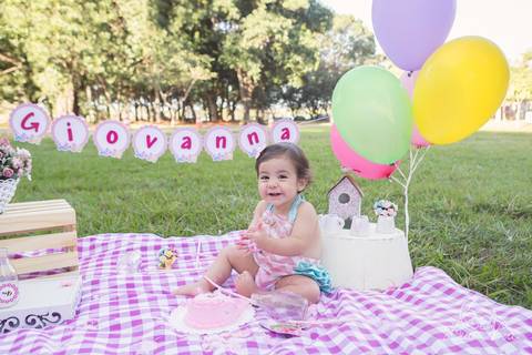 Giovanna smash the cake museu vivo da memoria candanga muito sorriso jardim amassando o bolo destruindo o bolo'