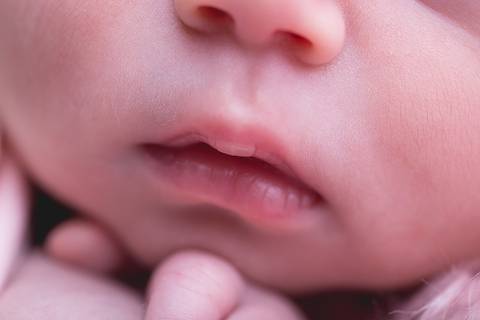 newborn recém nascido nascida baby bebê pequeno poucos dias novo nascimento book família foto pacotinho wrap charutinho rosa pelo rosa falso flokati segurando coração macro boca brasília df'