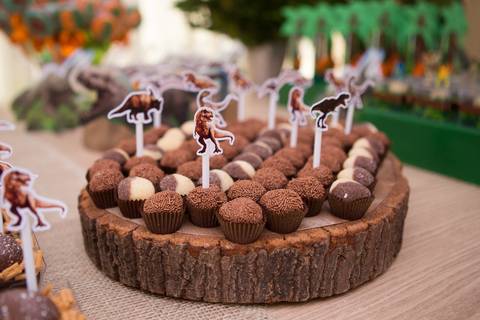 lua nova art e foto leticia amaral franco fotografia mundo dos dinossauros entrada doce docinho ovo de dinossauro chocolate brigadeiro'