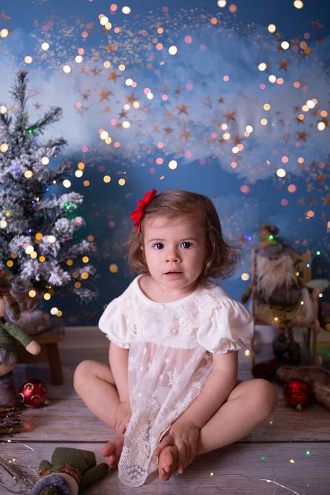 natal christmas baby bebe azul dourado vermelho infantil papai noel santa claus child children criança 5 anos 1 ano'