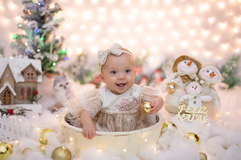 natal christmas baby bebe azul dourado vermelho infantil papai noel santa claus child children criança 7 meses'