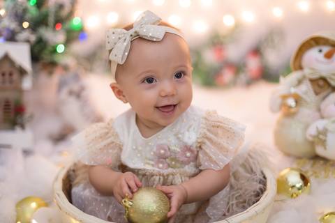 natal christmas baby bebe azul dourado vermelho infantil papai noel santa claus child children criança 7 meses'