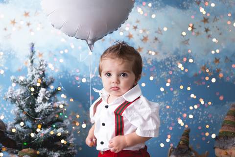 natal christmas baby bebe azul dourado vermelho infantil papai noel santa claus child children criança 5 anos 1 ano'