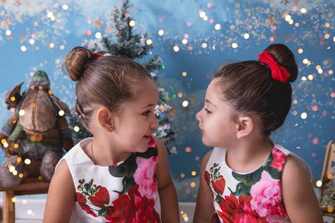 natal christmas baby bebe azul dourado vermelho infantil papai noel santa claus child children criança 5 anos 1 ano 3 anos gêmeas gemeas gêmeos gemeos'