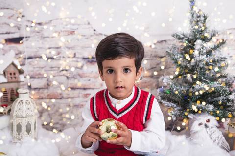 natal christmas baby bebe azul dourado vermelho infantil papai noel santa claus child children criança 5 anos 1 ano 3 anos gêmeas gemeas gêmeos gemeos primos'